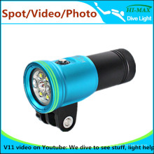 Lithium-Batterie Wiederaufladbare flache LED-Taschenlampe Tauch-Video-Licht